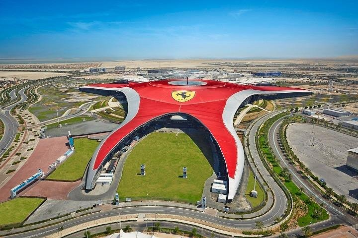 Experience the excitement of Ferrari World where magnificent architecture meets adrenaline-pumping rides paired with the fun-filled water attractions of Yas Waterworld for an unforgettable day.